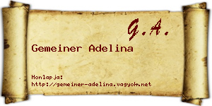 Gemeiner Adelina névjegykártya